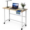 Shally Dogan Tavolo Scrivania Pieghevole Multiuso Struttura in Metallo 100x63x76 cm con Ruote
