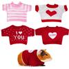 choyaxo 4 vestiti per San Valentino, porcellini d'India, per criceti, furetti, vestiti lavorati a maglia per piccoli animali, abbigliamento invernale natalizio (San Valentino)