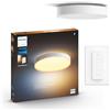 Philips Hue Enrave, Plafoniera Smart LED, Extra-large, Bianco | Luce bianca da calda a fredda, 48 W, Controllo vocale e via Bluetooth, Telecomando Dimmer Switch incluso, Smart Home