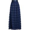 ALBERTA FERRETTI - Gonna lunga - Blu navy