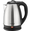 LEHMANN Bollitore Elettrico in Acciaio Inox, Capacità 1,8 L, 2200 W, senza BPA, Base Girevole 360°, Doppia Parete, Spegnimento Automatico, Ideale per Famiglia e Ufficio, Argento