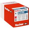 Fischer Viti per Legno e Costruzioni PowerFull II CTF 8,0x100 mm, Filetto Totale, Testa Svasata Piana, Impronta Torx, Zincata Bianca, 50 Pz, 562930