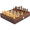 Manopoulos Scacchiere Staunton In Legno Olive Burl Wenge 27cm Con Scatola