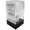 Chessex Translucent Dice Clear with White, 1.8-inches Diameter, Set of 7