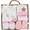Interbaby Set Regalo, Corredino da 5 pezzi per neonatiElefante rosa
