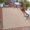 Carpetsale24 Tappeto Interno Esterno Tessitura Piatta Look Sisal con Bordo Impermeabile per Cucina Terrazza Soggiorno, Dimensioni: 140x200 cm