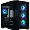 BitFenix, case T10, nero / ATX / 4 ventole ARGB da 120mm + controller / USB 3.0 / USB-C / design panoramico / colore nero