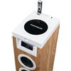 Thomson Altoparlante a torre THOMSON, bianco/legno, con Bluetooth, lettore CD, USB e SD, 60W, radio FM, telecomando e alimentatore 230V