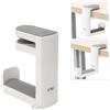 KIWIfotos Supporto per cuffie KIWIFOTOS, porta cuffie girevole a 360°, supporto per cuffie, porta cuffie da scrivania, clip per cuffie, supporto per cuffie da gaming - Bianco - Modello standard