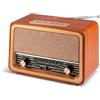 FOREVER Radio retrò "Forever Electro" Vincent JB-120, AM/FM, Bluetooth 5.1, USB, microSD, 5W, batteria da 1200 mAh, colore marrone
