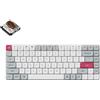 Keychron Tastiera meccanica wireless Keychron K3 Max, profilo basso, illuminazione bianca, colore bianco/grigio, switch Gateron intercambiabili, tipo Brown