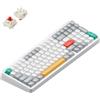 NuPhy Tastiera meccanica da gaming NuPhy Halo IO Series, 96%, Bluetooth/2.4GHz/USB-C - Layout QWERTY US / Colore bianco "Ionic" / Tasti rossi