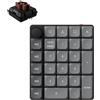 Keychron Tastierino numerico wireless Keychron K0 Max, a basso profilo, programmabile con QMK/Launcher, con connessione a 2,4 GHz e Bluetooth 5.3, frequenza di polling di 1000 Hz - Interruttori Brown in POM