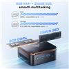 StarTech Mini PC - Modello E1 - Processore AMD 3150U - 8GB di RAM DDR4 - SSD M.2 da 256GB - Doppia uscita HDMI/DisplayPort 4K - WiFi 5, Bluetooth 4.2 - Sistema operativo Windows 11 Pro, alimentatore con spina americana