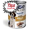 MONGE FRESH CANE ADULTO UMIDO 400 G BOCCONI IN PATE' POLLO [PREZZO A CONFEZIONE - acquisto min. 72 lattine]