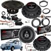 EvoTuning Kit 6 Casse Altoparlanti Ant+Post per Fiat Panda 169 con Griglie Tweeter