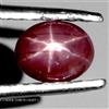 Egemdiamond Ovale Cab 100% Naturale Rosso 6 Raggi Stella Rubino Africa 1.28ct 6.7x5.2mm Rara