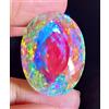 50 Cts Topazio Mystic Naturale Rainbow Ovale Taglio Certificato AAA Gemma Sfusa