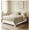 Letto matrimoniale con contenitore e piedini bed box bianco 160x190 cm