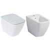 Geberit iCon Square Set Sanitari a Pavimento Filo Muro con Fissaggio Nascosto Rimfree