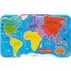 Janod Wooden Magnetic World Map Puzzle - 92 Magnetic Pieces - 70 x 43 cm - English Version - Educational Game from 7 Years Old, J05504