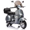 Moto Scooter Elettrico per Bambini Piaggio VESPA PX150 FULL con Parabrezza e Bauletto 12V-Grigio
