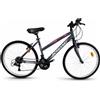 Bicicletta Donna Schiano RAID 1.0 26" 18 Velocità Grafite e Fucsia