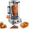 VEVOR Forno Girarrosto Elettrico Verticale da Banco Kebab Shawarma 1500W Capienza 15 L, 7 Spiedini, Rotazione Automatica 360°, Temperatura max 190 °C, Sportello in Vetro Temperato, Timer 0-60 min