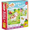 Liscianigiochi Puzzle Per Bambini, Multicolore, ‎80083 | Gioco educativo, 6 puzzle con 4 pezzi spessi, riconoscere e nominare animali della fattoria, primi puzzle per bambini piccoli