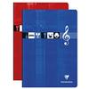 Clairefontaine 3117C un quaderno a punto metallico de Musique e canto - A4 21x29,7 cm - 48 pagine a quadretti grandi con lignes - Carta bianca 90g - copertina carta laminata - Colore casuale