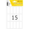 TopStick Etichette multiuso, 15 etichette per foglio, 15 fogli, 20 x 50 mm, 225 etichette, piccole etichette autoadesive, etichette adesive vuote per l'ufficio, la cucina e la casa, bianco