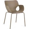 - Sedia da pranzo Lennox 57x59xh82 cm tortora
