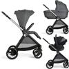 Chicco - Chicco Trio Bellagio 2 Gran Comfort Black Satin con Seggiolino Auto First Seat Recline i-size (Black Satin)