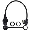 Duttek Cavo micro USB per montaggio a pannello, angolo a sinistra a 90 gradi, cavo di prolunga maschio a femmina per auto, barca, moto, camion, cruscotto, 30 cm
