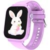 PTHTECHUS Smartwatch Bambini con Telefono 4G GPS Videochiamata Chat Vocale | Sveglia Contapassi Camera Modalità Classe, Orologio Smartwatch Bambino Bambina, Regalo per Ragazza e Ragazzo 4-12 Anni, Lila