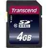 Transcend TS4GSDHC10 Scheda di Memoria SDHC da 4 GB, Classe 10, Nero