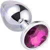 Future of your pleasure Sensual FOPS Plug Anale Metallo con Diamante 8 cm ⌀3,5 cm Acciaio Inossidabile - Butt Plug per Donne Uomini Coppie Sesso Estremo Stimolazione Anale Diamante Cristallino Discreto A20-2