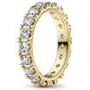 Pandora Timeless - Anello fascia scintillante, placcato in oro 14k, con pietre di zirconia cubica incolori