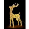 Bizzotto Renna Natalizia Zoe ST Oro 600 MicroLED Luce Calda IP20 53x23xH80 cm - Decorazione Luminosa