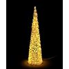Bizzotto Cono Natalizio Zoe Oro con 400 Micro LED Classic Ø20x80 cm Decorazione Luminosa