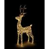 Bizzotto Renna Natalizia Ellary Oro 600 MicroLED Luce Calda IP20 50x19xH80 cm - Decorazione Luminosa