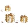 Bizzotto Set 3 Pacchi Regalo Kinsey con Micro LED Classic D 15x17, D 20x23 e D 25x30 cm Decorazioni Natalizie Luminose