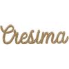 Cupido&Co. Scritta Decorativa "Cresima" Oro - Applicazione Elegante per Bomboniere e Confezioni 5,5 cm
