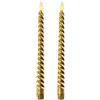 Ad Trend Set 2 Candele a Spirale H 26,5 Cm D 2 Cm a Batterie Oro