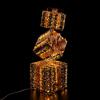 Ad Trend Torre Pacchi Regalo di Natale Oro 2.000 LED da Interno/Esterno 50x50x152 cm