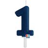 Big Party Candelina Tiny Plump Numero 1 Cera 7 Cm Blu Navy