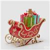 EDG Enzo De Gasperi Base Pino Slitta di Natale H 39 Cm L 43 Cm L 22 Cm Green Red