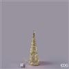 EDG Enzo De Gasperi Albero di Natale Led Intreccio Cono 20 MicroLed H 40 Cm D 12 Cm IP20 Gold