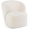 Bizzotto Babila Naturale Poltrona Bouclé Legno Pino