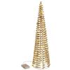 Bizzotto Cono di Natale Kinsey 30 MicroLed H 60 Cm D 16 Cm Classic Oro